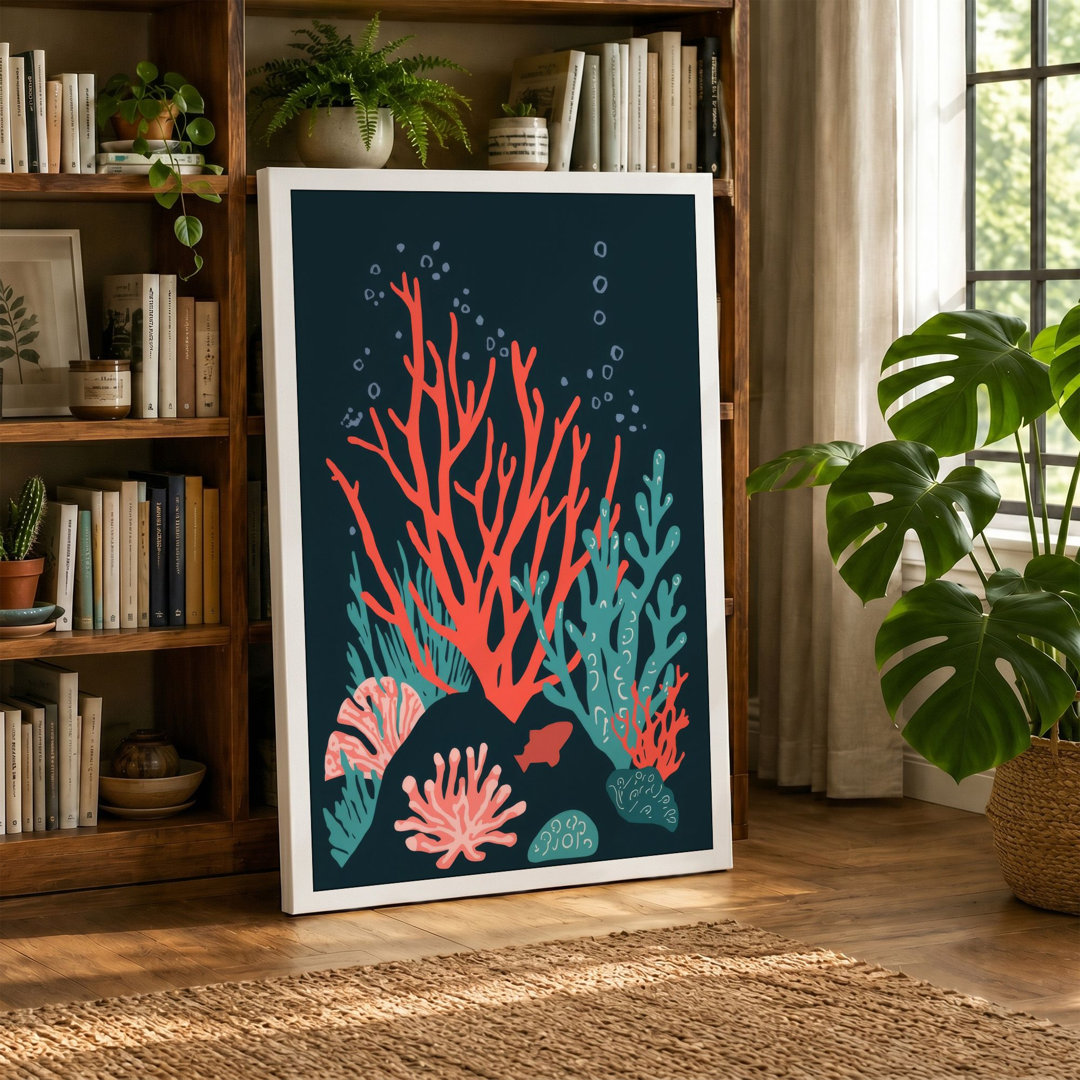 Coral Reef Dreams Coastal - Wrapped Canvas