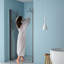 Porte de douche en verre trempé bi, l 32 po x H 72 po, noir mat, charnières sécuritaires et imperméables