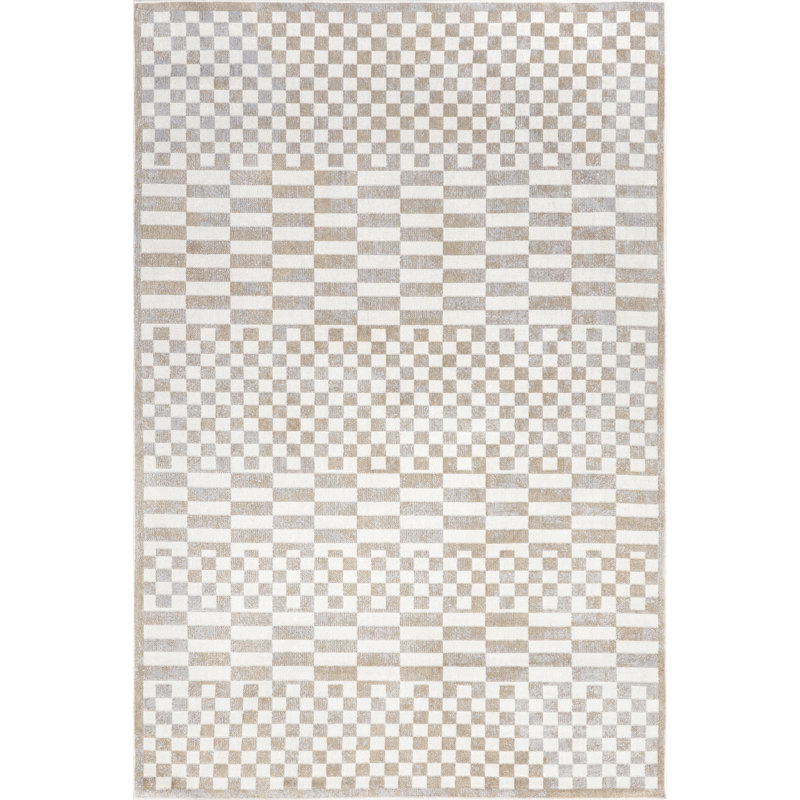 Nikita SpinClean Faded Geometric Machine Washable Area Rug, Rectangle 4' x 6'