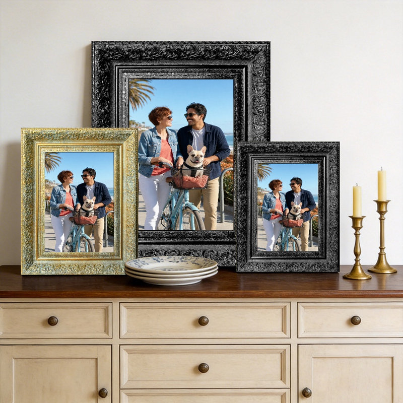 Cadre photo noir classique 1PC 8 "x 10" avec forme rectangulaire classique