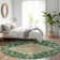 Machine Washable Indoor/Outdoor Cicel ACN1151 Emerald Rug