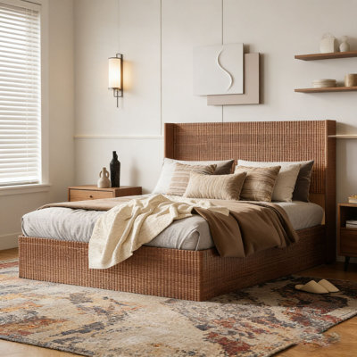 Base de lit plateforme en bois