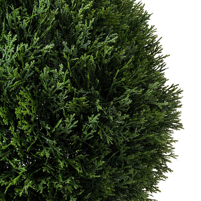 Vickerman Artificial Green Cedar Ball, 20" H x 20" W x 20" D