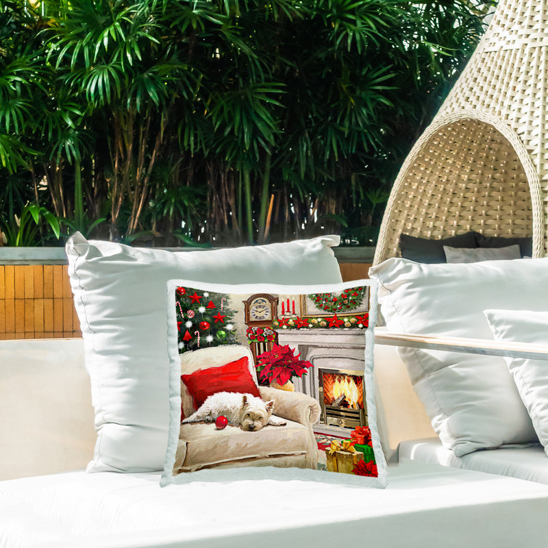 Coussin Cozy Christmas Fireplace