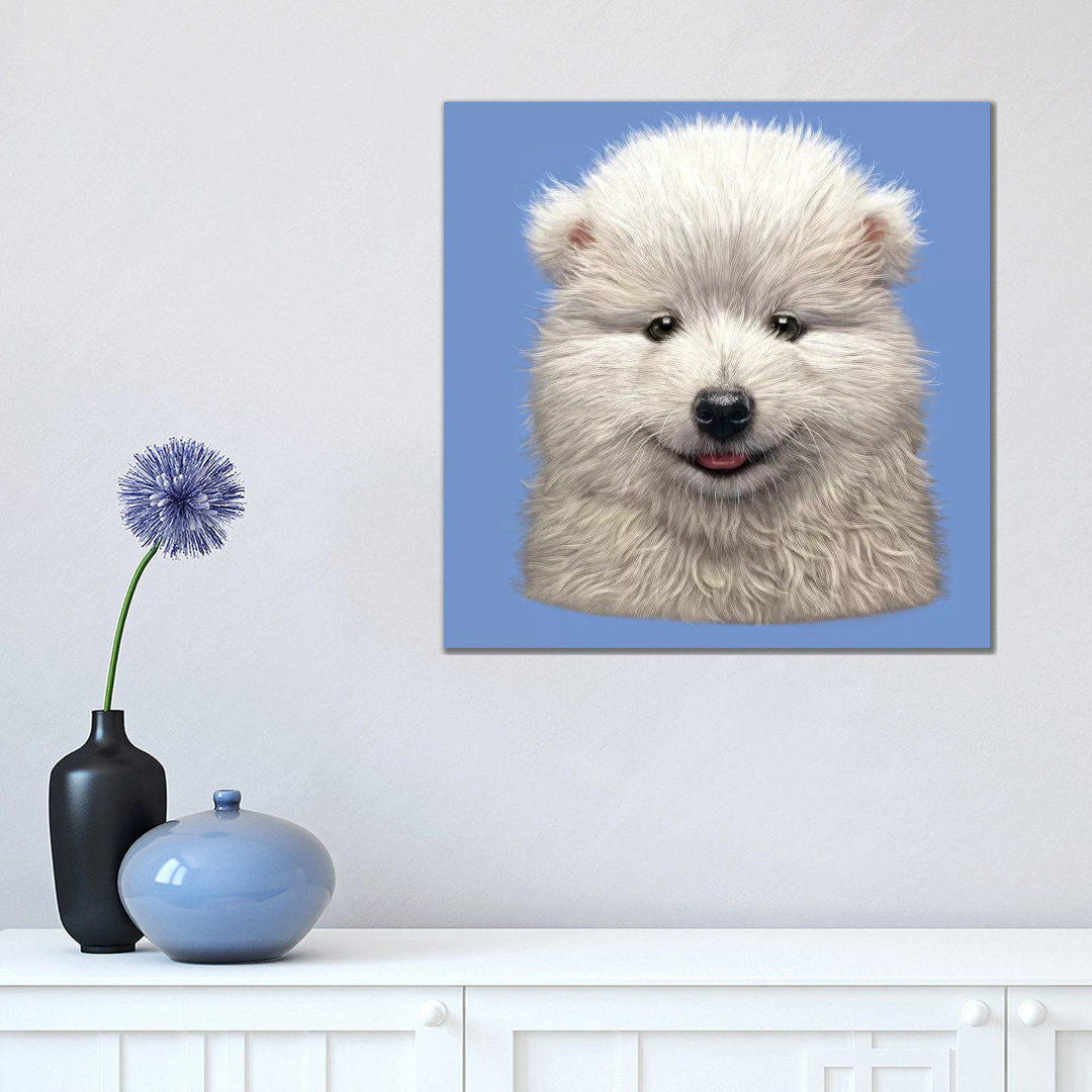 Samoyed Puppy by Vincent Hie - Wrapped Canvas Print