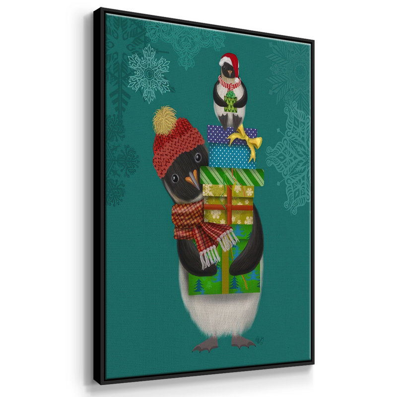 Cadeaux de Noël pingouin, Noir, H 25 po x l 17 po x P 1,5 po
