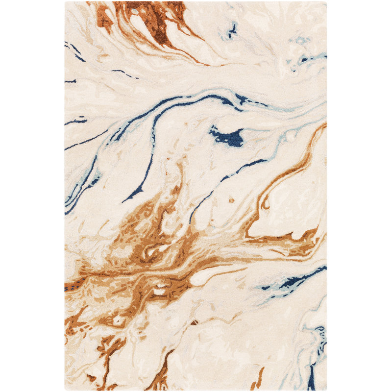 Kavita Hand Tufted Abstract Indoor Rug, Round 8'