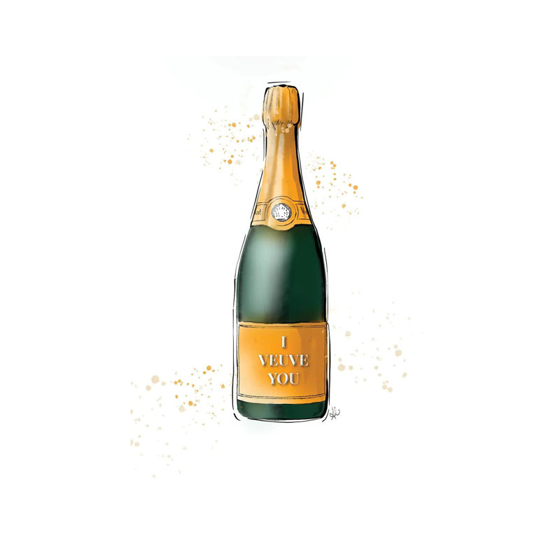 «I Veuve You» par - Toile tendue, H 26 po x l 18 po x 1,5 po