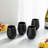 4-Piece Black Stemless Drinking Wine Glasses Glassware