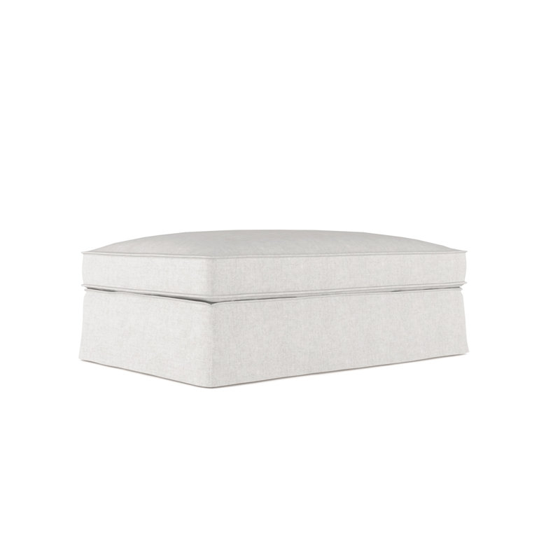 Ottoman, Plush Velvet Silver Streak