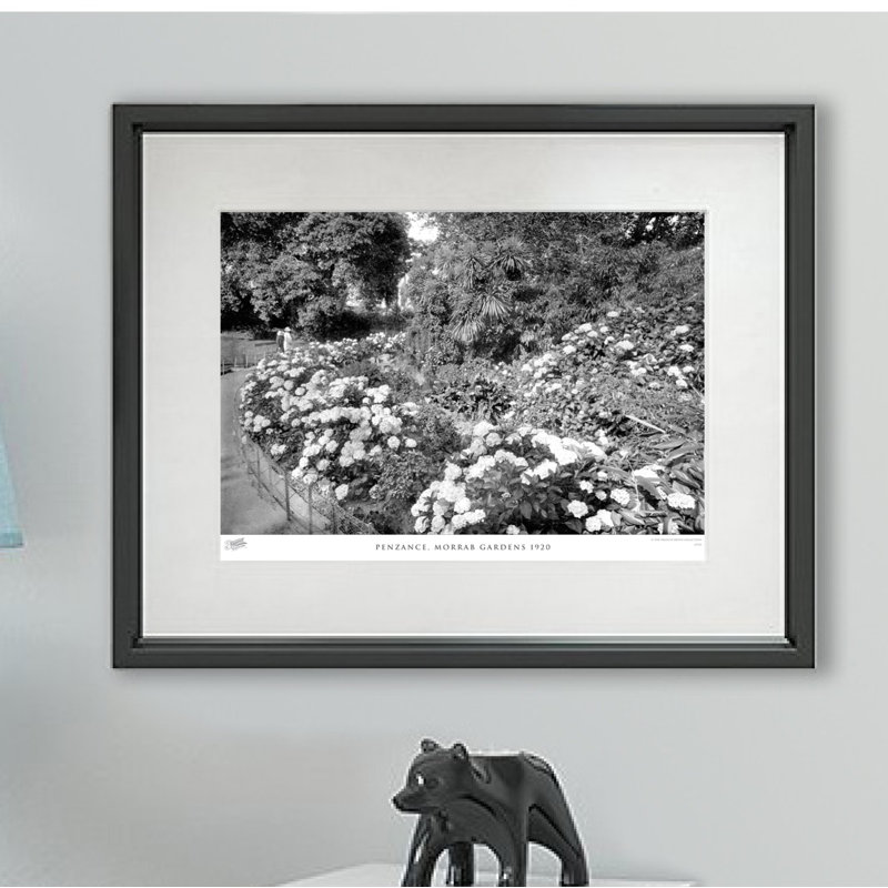 Penzance, Morrab Gardens 1920 - Single Picture Frame Print, 60cm H x 80cm W x 2.3cm D