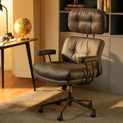 Schaffer Office Chair, Ergonomic Big And Tall Computer Desk Chairs, Executive Chair With Adjustable High Back, Lumbar Support Swivel Pc Chair With Rocking Function