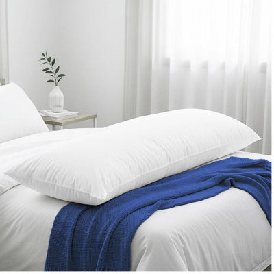 Oreiller de 20 po x 54 po pour le corps, oreiller en duvet hypoallergénique avec housse lavable