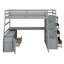 Lit mezzanine avec 7 tiroirs, 2 tablettes et un bureau-1519755410