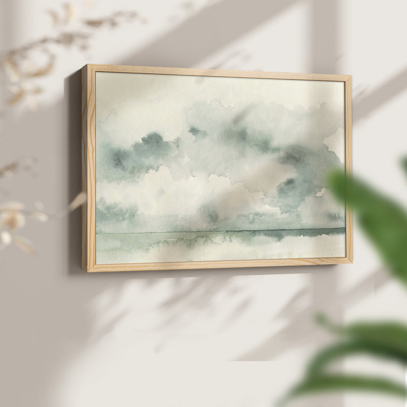 Ocean Impression III -Framed Print - Restickable, Natural, 22" H x 28" W