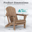 Chaise de foyer d'extérieur pliable en PEHD pour l'extérieur Adirondack-923586926