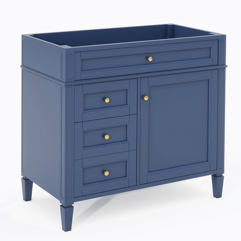 Base de meuble-lavabo simple 35,00 po seulement, Or, Bleu