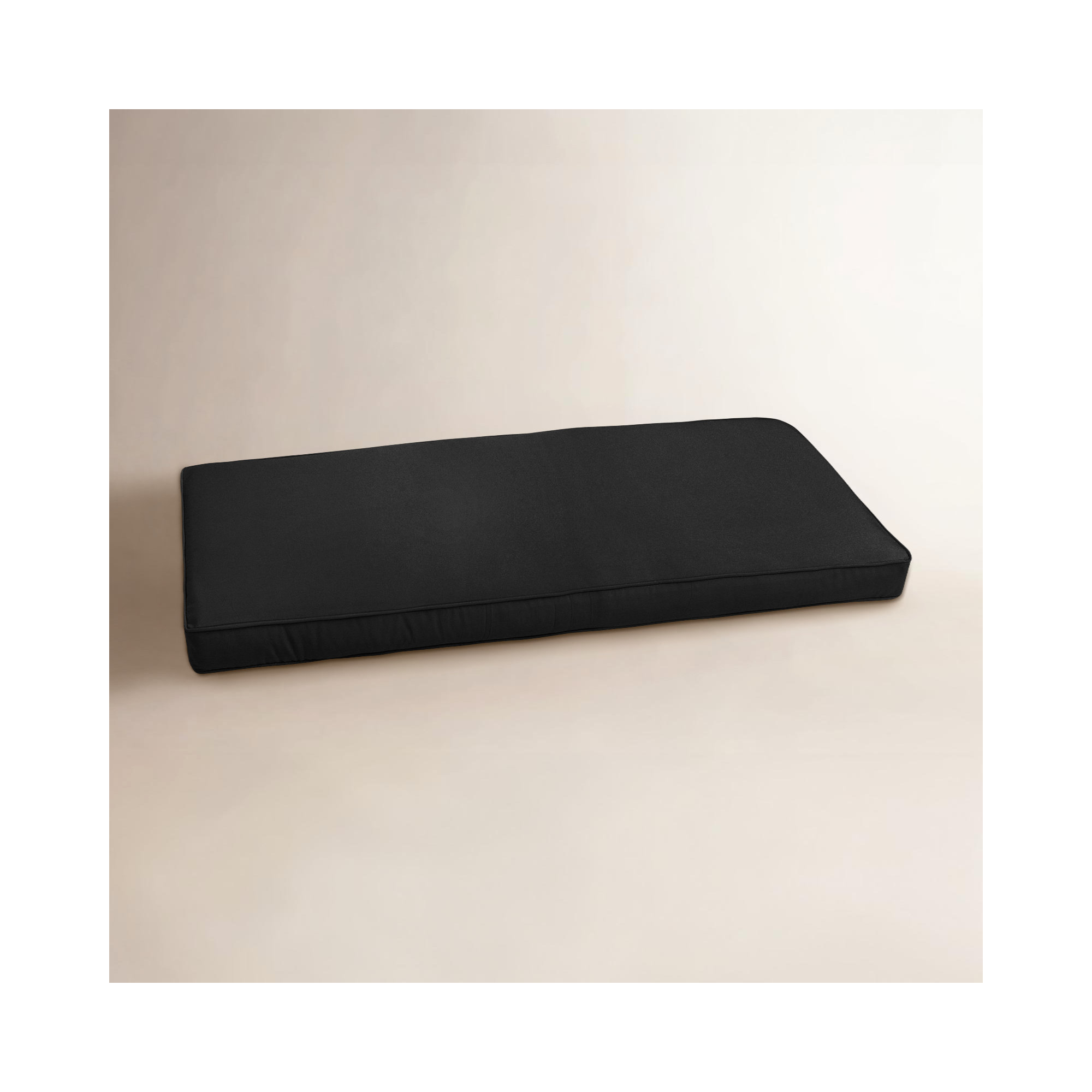 Sunbrella Outdoor Bench Cushion, Canvas Black Sunbrella® Canvas, 2" H x 56" W x 19.5" D