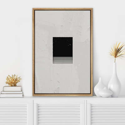 Minimal Landscape " Geometric Art Deco Black Gray Square Abstract Shapes Minimalism Contemporary Nordic Wall Decor "