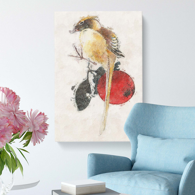 Bird upon a Fruit Tree by Katsushika Hokusai - Wrapped Canvas, 76cm H x 50cm W x 3cm D