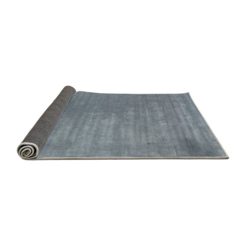 Tapis contemporain gris clair, Rond 7 pi