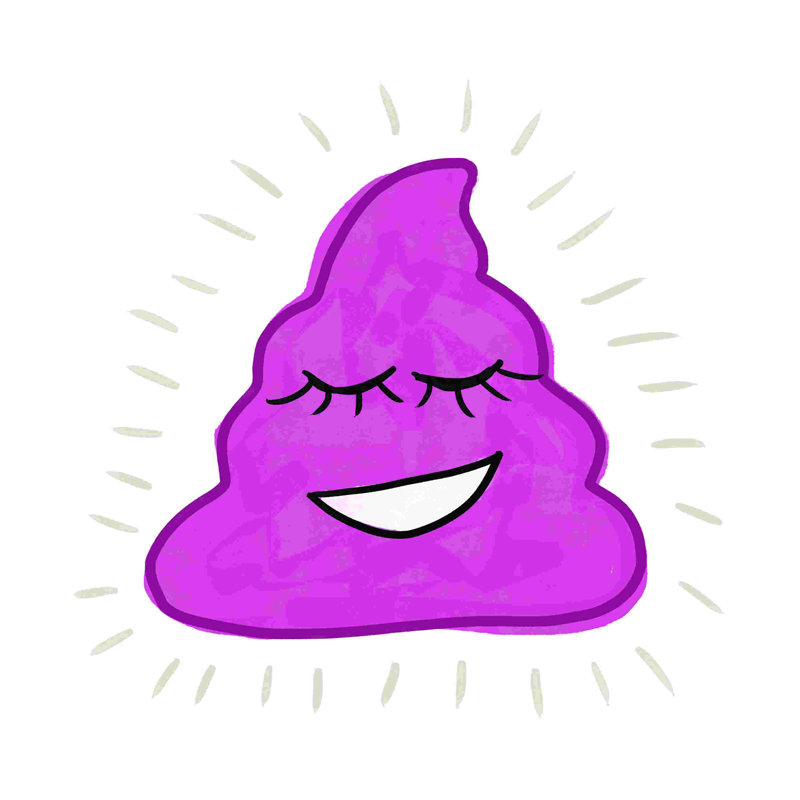 Emoji Poo - peinture sur toile tendue, H 12 po x l 12 po