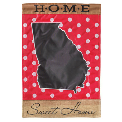 Drapeau de jardin en polyester 18 x 13 po Georgia