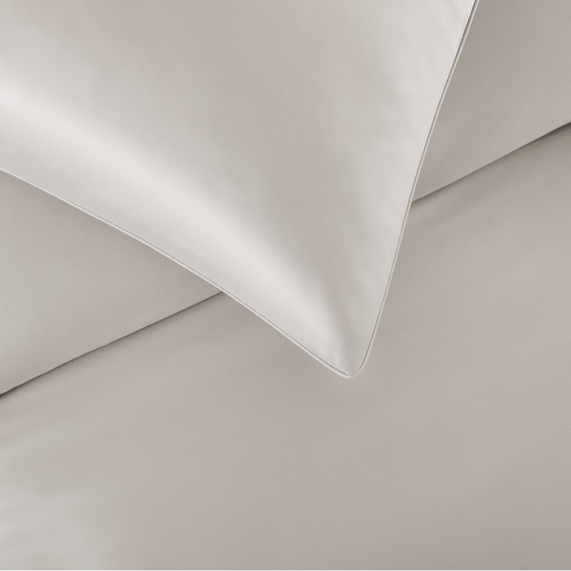 Silken Sateen TENCEL Duvet Cover Set , Gray, Queen
