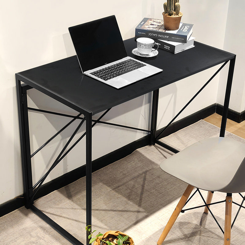 Solid Wood Iron Computer Desk