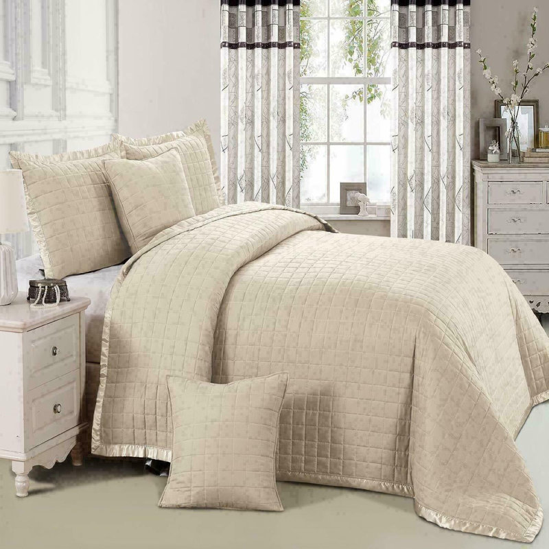 Liannys Throw Blanket, W255 x L275cm, Biege