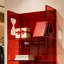 Red Acrylic Hourglass Display Shelf-596212207