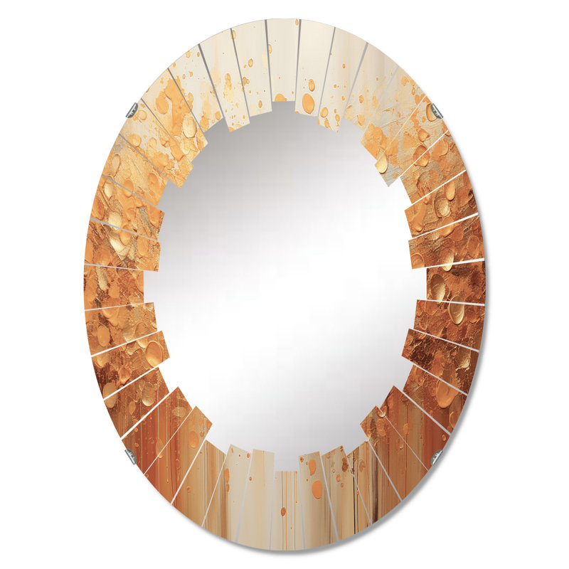 Hakam - Miroir mural moderne ovale, 30 po x 20 po