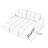 86.61" White Polyester Modular Sofabed cushion couch