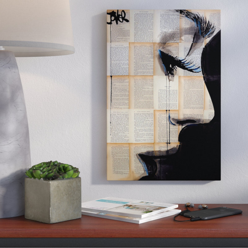 Solace art sur toile tendue, H 24 po x l 16 po x P 1 po, Papier d'art encadré noir, Blanc
