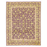 Hand Knotted Wool Oriental Area Rug in Aubergine