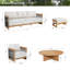 Ensemble de conversation en aluminium pour 5 personnes avec coussins et repose-pieds Sereno Patio-760706586