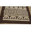 Cute Chocolate Brown Background with Geometric Desing Vintage Art Moderne Rug