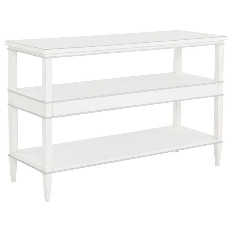 Camille Console Table, Linen/Antique Pewter