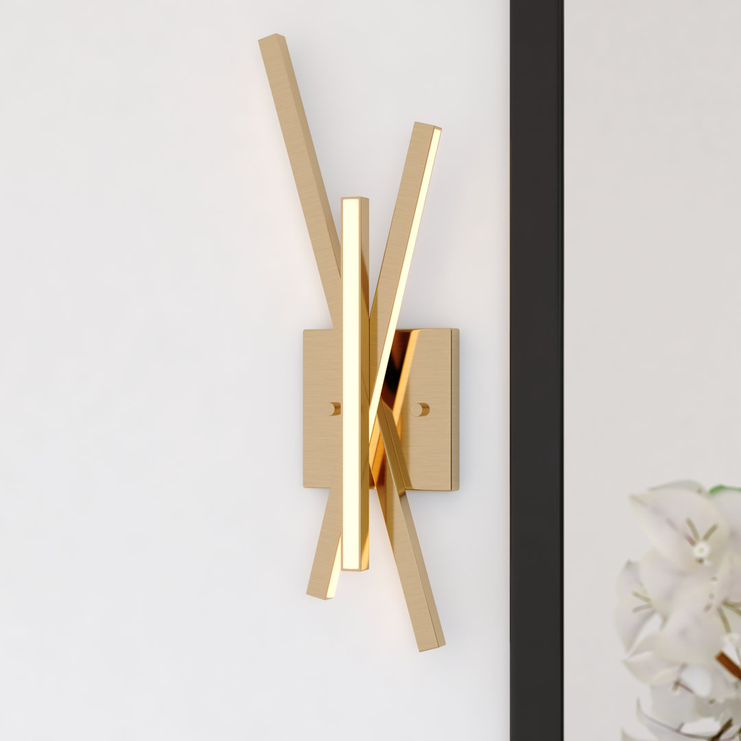 Barcelo 1 Light Integrated LED Matte Black Contemporary Wall Sconce White Acrylic Diffusor Vaxcel