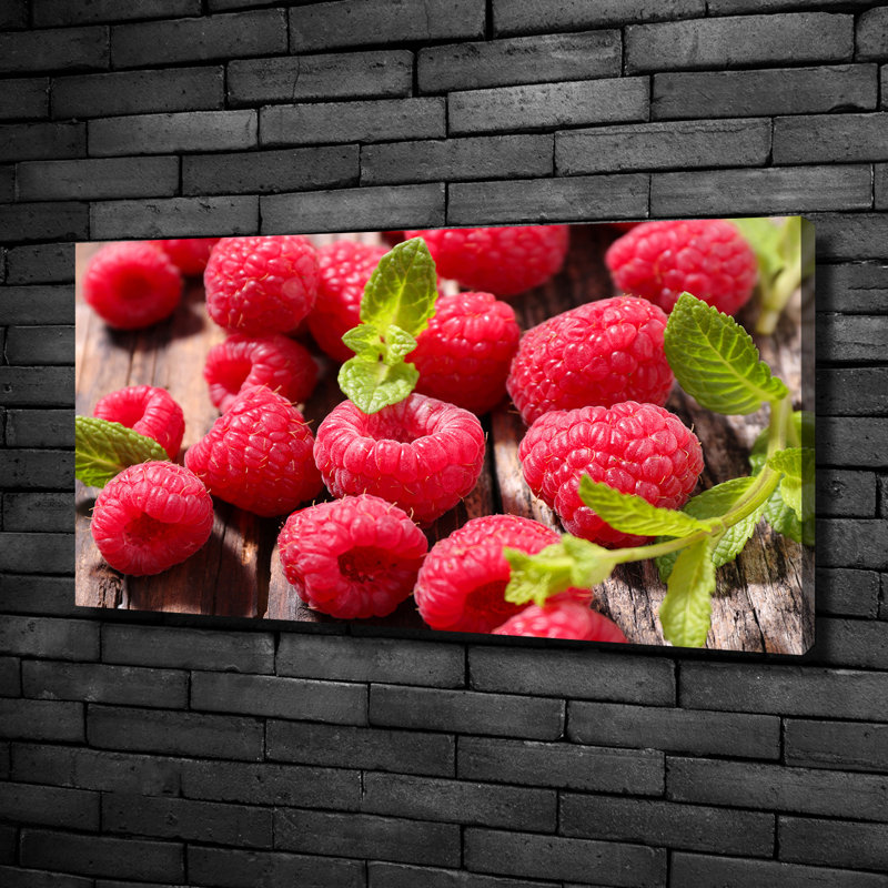 Raspberries - Wrapped Canvas Print