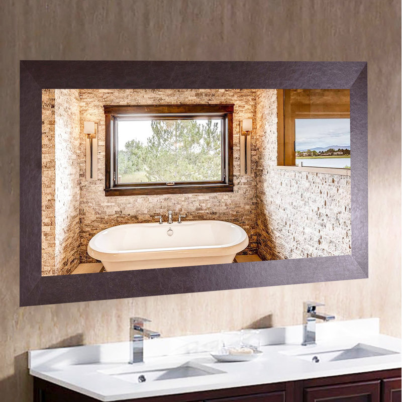 Miroir de salle de bain Armone, H 35,5 po x l 66 po