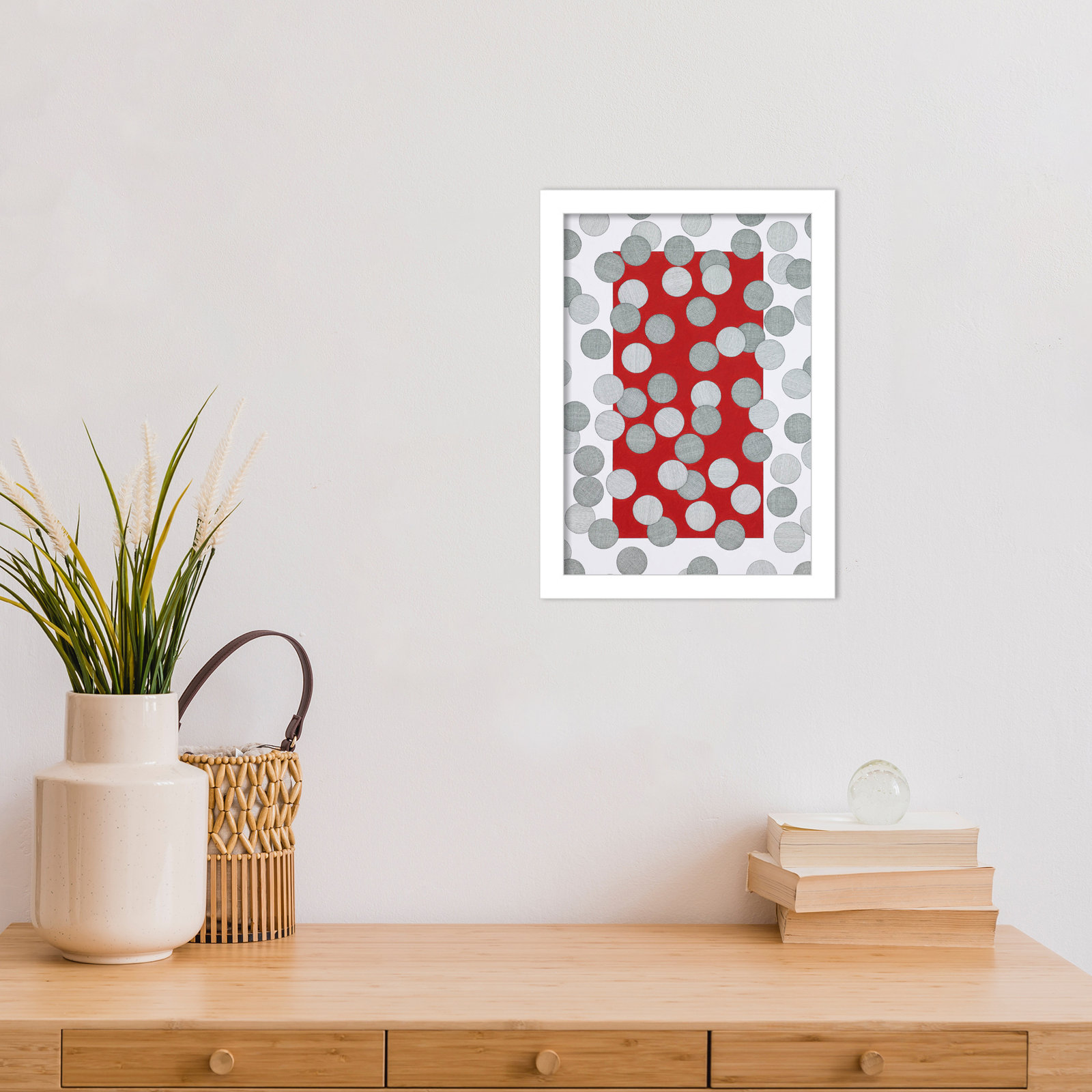 Over the Hills and Far Away Print, White, 13" H x 10" W x 1" D