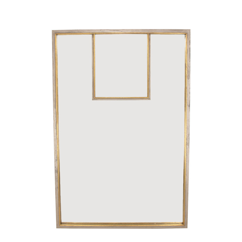 Porta Rectangle Metal Mirror, Champagne
