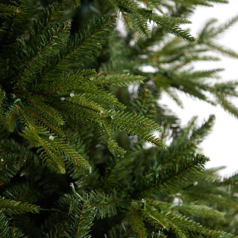 Green Lighted Artificial Fir Christmas Tree, 9' H