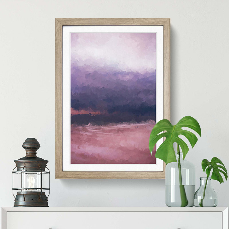 Moody Waters - Picture Frame Graphic Art Print, 87cm H x 62cm W x 2cm D, Oak Framed