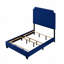 Grand lit, velours bleu Haemon