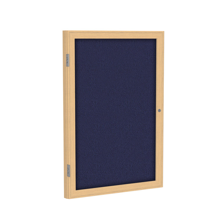 Enclosed Cabinet Fabric Bulletin Board