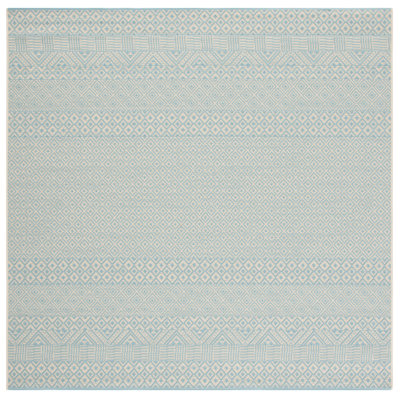 Lenwood Beige Aqua Geometric Outdoor Rug