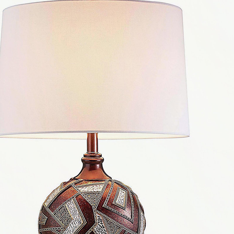 29.75" Tall Polyresin Table Lamp, Polymosaic design