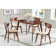 Freidin 5-Piece Rectangular Dining Set Chestnut And Tan